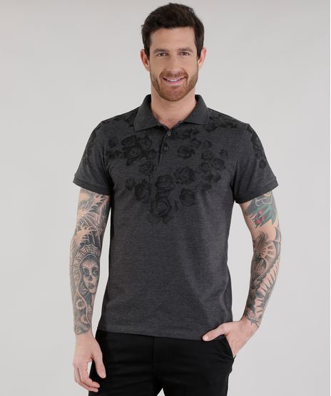 Polo-com-Estampa-Floral-Cinza-Mescla-Escuro-8649271-Cinza_Mescla_Escuro_1