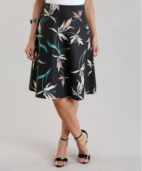 Saia-Midi-Estampada-Floral-Preta-8587972-Preto_1