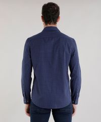 Camisa-Comfort-Xadrez-em-Algodao---Sustentavel-Azul-Marinho-8585444-Azul_Marinho_2