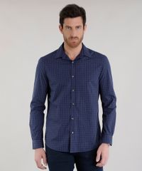 Camisa-Comfort-Xadrez-em-Algodao---Sustentavel-Azul-Marinho-8585444-Azul_Marinho_5