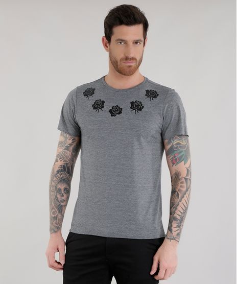 Camiseta-Listrada-com-Flores-Cinza-Mescla-8659469-Cinza_Mescla_1