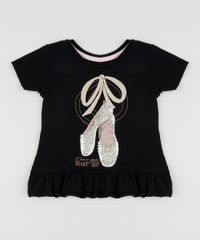 Blusa-Infantil-Sapatilha-com-Glitter-Manga-Curta-Preta-9945668-Preto_1