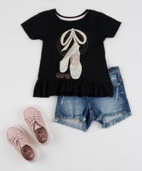 Blusa-Infantil-Sapatilha-com-Glitter-Manga-Curta-Preta-9945668-Preto_3