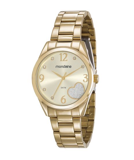 Kit-de-Relogio-Analogico-Mondaine-Feminino---Pulseira-de-pingentes---83433LPMVDE1K-Dourado-9950517-Dourado_1