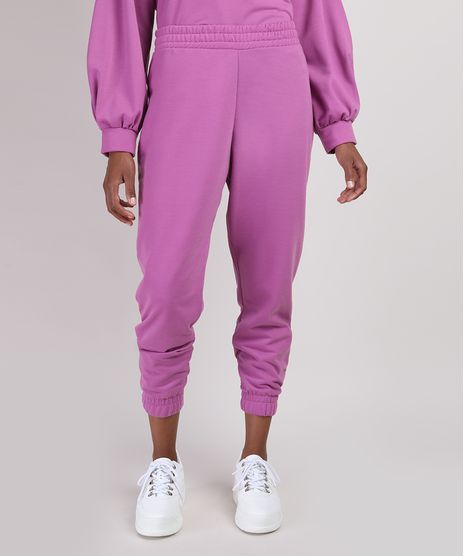 Calca-de-Moletom-Feminina-Jogger-Cintura-Media-Cos-com-Elastico-Roxa-9952336-Roxo_1