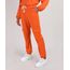 Calca-de-Moletom-Feminina-Cargo-Cintura-Media-Cos-com-Elastico-e-Cordao-Laranja-9946340-Laranja_1