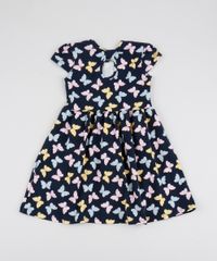 Vestido-Infantil-Estampado-de-Borboletas-Manga-Curta-Azul-Marinho-9915648-Azul_Marinho_2