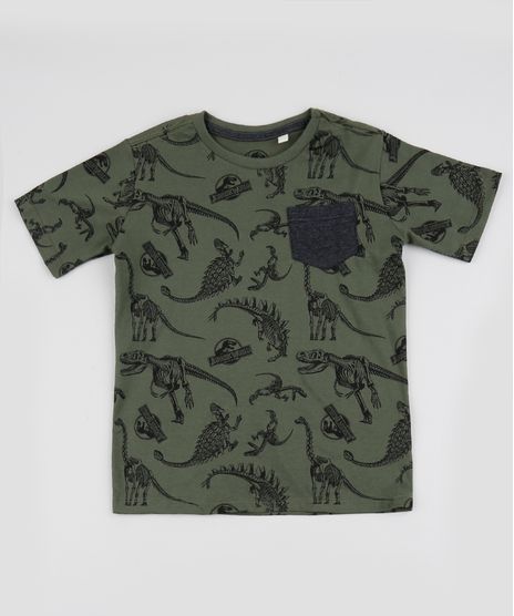 Camiseta-Infantil-Jurassic-World-Estampada-Manga-Curta-Verde-Escuro-9942967-Verde_Escuro_1