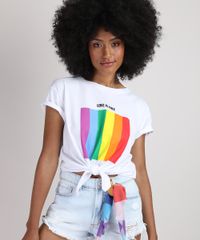 Blusa-Feminina-Pride--Love-is-Free--com-No-Manga-Curta-Decote-Redondo-Branca-9946433-Branco_1