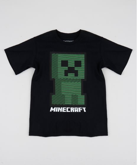 Camiseta-Infantil-Minecraft-Manga-Curta-Preta-9942955-Preto_1