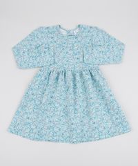 Vestido-Infantil-Estampado-Floral-Manga-Longa-Verde-Claro-9915645-Verde_Claro_1
