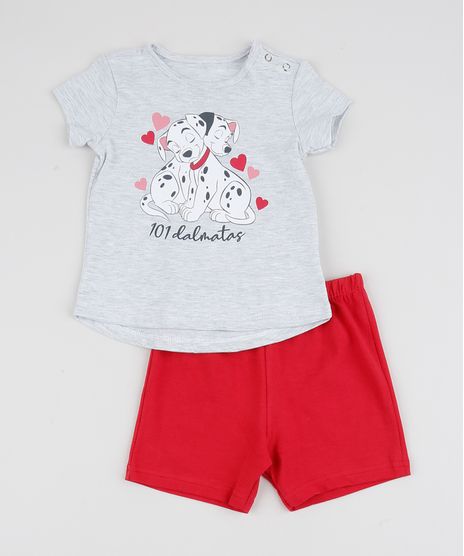 Conjunto-de-Blusa-101-Dalmatas-Cinza-Mescla---Short--Vermelho-9951740-Vermelho_1