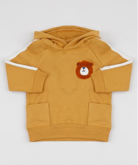 Blusao-de-Moletom-Infantil-Urso-com-Bolsos-e-Capuz-Bege-9790374-Bege_1