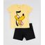 Conjunto-de-Camiseta-Pluto-Amarela---Short--Preta-9942607-Preto_1