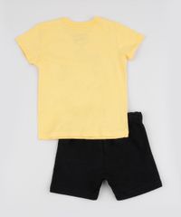 Conjunto-de-Camiseta-Pluto-Amarela---Short--Preta-9942607-Preto_2