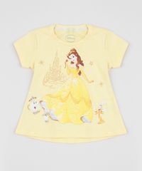 Blusa-Infantil-Princesas-Bela-Manga-Curta-Amarela-9949024-Amarelo_1