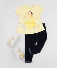 Blusa-Infantil-Princesas-Bela-Manga-Curta-Amarela-9949024-Amarelo_3