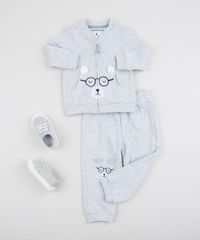 Conjunto-de-Moletom-Infantil-de-Blusao-Ursinho---Calca-Cinza-Mescla-Claro-9842874-Cinza_Mescla_Claro_3