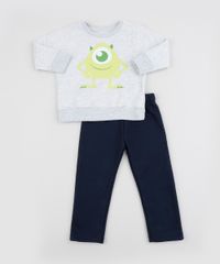 Conjunto-de-Moletom-Infantil-Monstros-S-A--de-Blusao-Cinza-Mescla---Calca-em-Moletom-Azul-Marinho-9942738-Azul_Marinho_1