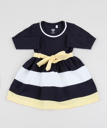Vestido-Infantil-Listrado-com-Laco-Manga-Longa-Azul-Marinho-9945609-Azul_Marinho_1