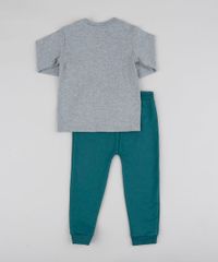 Conjunto-Infantil--Let-s-Be-Cool--Camiseta-Manga-Longa-Cinza-Mescla---Calca-Verde-9945880-Verde_2