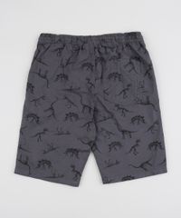 Bermuda-Infantil-Estampada-de-Dinossauros-com-Bolsos-Chumbo-9944096-Chumbo_2