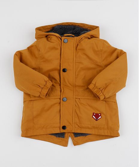 Parka-Infantil-Raposa-com-Capuz-e-Pelo-Caramelo-9812932-Caramelo_1