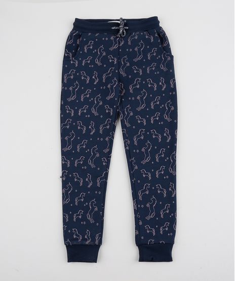 Calca-de-Moletom-Infantil-Estampada-de-Unicornios-Azul-Marinho-9797509-Azul_Marinho_1