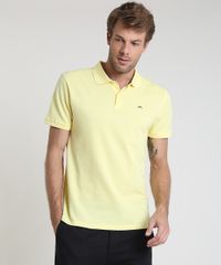 Polo-Masculina-Basica-em-Piquet-Comfort-com-Bordado-Manga-Curta-Amarelo-claro-9725321-Amarelo_Claro_1