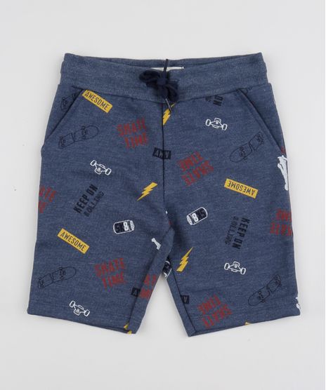 Bermuda-de-Moletom-Infantil-Estampada-Skate-Azul-Escuro-9941740-Azul_Escuro_1