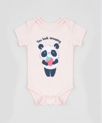 Body-Infantil-Panda--You-Look-Amazing--Manga-Curta-Rosa-Claro-9945870-Rosa_Claro_1