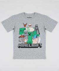 Camiseta-Infantil-Minecraft-Manga-Curta-Cinza-Mescla-9942948-Cinza_Mescla_1