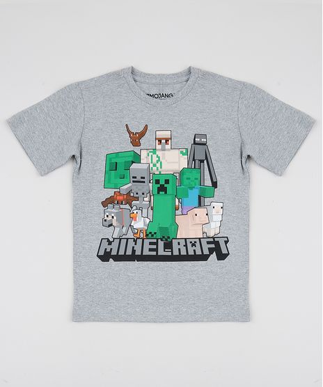 Camiseta-Infantil-Minecraft-Manga-Curta-Cinza-Mescla-9942948-Cinza_Mescla_1