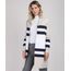Cardigan-Feminino-Longo-em-Trico-com-Listras-Kaki-9855698-Kaki_1