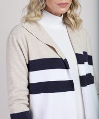Cardigan-Feminino-Longo-em-Trico-com-Listras-Kaki-9855698-Kaki_4