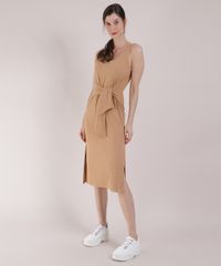 Vestido-Feminino-Mindset-Midi-Canelado-com-No-e-Fendas-Alca-Larga-Caramelo-9950801-Caramelo_3