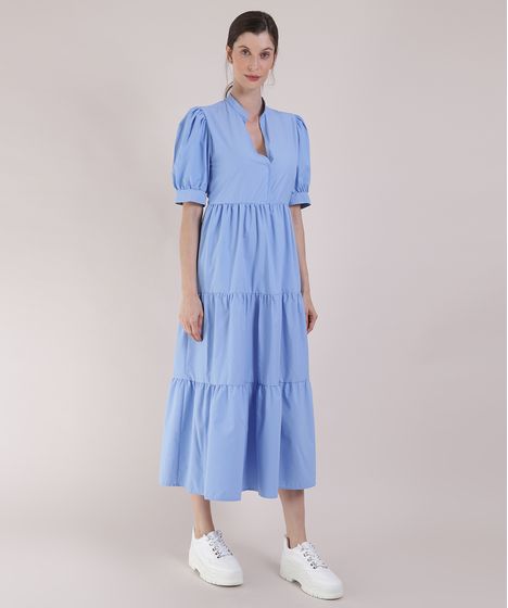 vestido feminino azul claro