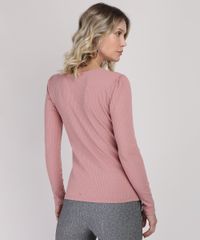 Blusa-Femina-Manga-Longa-Decote-Redondo-Rosa-Medio-9943689-Rosa_Medio_2