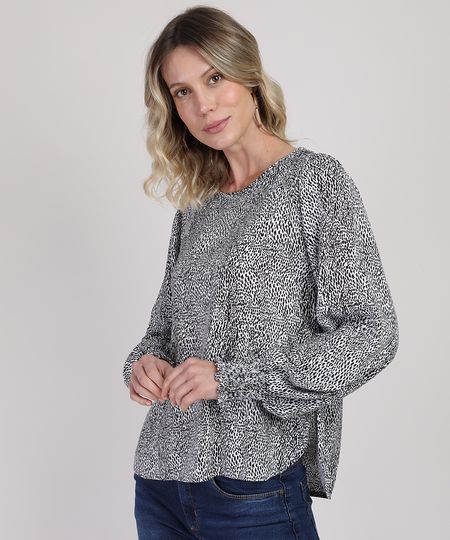 Blusa-Feminina-Estampada-Animal-Print-Manga-Longa--Preto-9941765-Preto_1