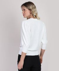 Sueter-Feminino-em-Trico-Manga-7-9-Bufante-Decote-Redondo-Off-White-9946657-Off_White_2