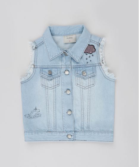 colete jeans feminino c&a