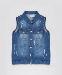 Colete-Jeans-Infantil-Destroyed-com-Bolsos-Azul-Medio-9944339-Azul_Medio_1