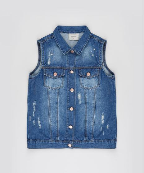 Colete-Jeans-Infantil-Destroyed-com-Bolsos-Azul-Medio-9944339-Azul_Medio_1