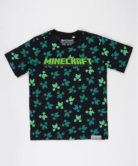 Camiseta-Infantil-Minecraft-Manga-Curta-Preta-9942961-Preto_1
