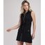 Vestido-de-Sarja-Feminino-Curto-com-Faixa-para-Amarrar-Sem-Manga-Preto-9946402-Preto_1