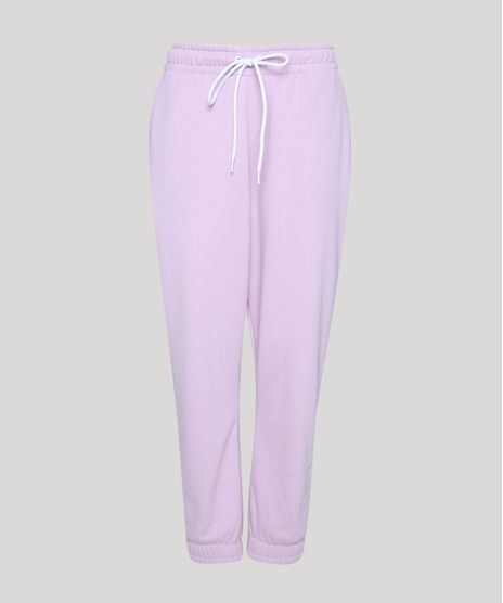 Calca-de-Moletom-Feminina-Jogger-Cintura-Media-Cos-com-Elastico-Lilas-9952335-Lilas_1