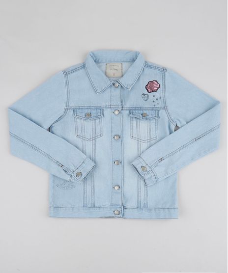 Jaqueta-Jeans-Infantil-com-Bordado-de-Paete-Azul-Claro-9944905-Azul_Claro_1