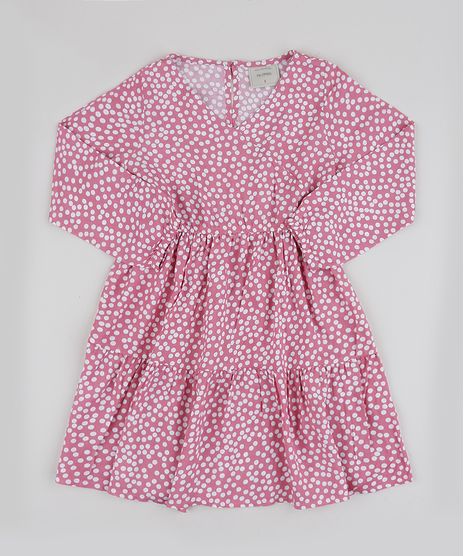 Vestido-Infantil-Estampado-de-Poa-Manga-Longa-Rose-9950370-Rose_1