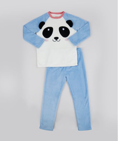 Pijama-de-Fleece-Infantil-Panda-Manga-Longa-Off-White-9769225-Off_White_1