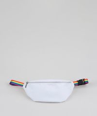 Pochete-de-Nylon-Unissex-Pride-com-Bolsos-e-Faixa-Listrada-Branca-9946701-Branco_1